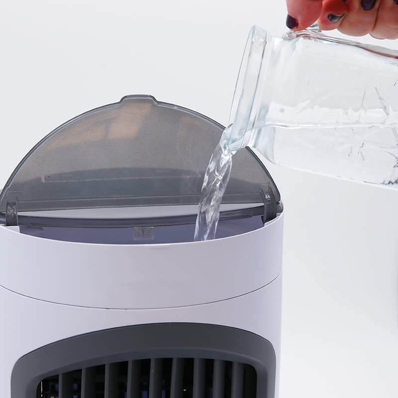 LIVINGTON SmartChill - Klimagerät mit Wasserkühlung - Tragbares Klimagerät mit 3 Stufen - kraftvoller Mini Luftkühler mit Tankvolumen für 12h Kühlung