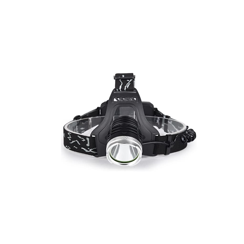 Linterna LED Recargable, liviana Linterna Linterna Linterna Luz fuerte Carga Mini linterna montada en la cabeza Pesca Pesca al aire libre Lámpara de minero de largo alcance (Color : Black)
