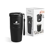 FIYEMNI Portable Sunflower Seed Spit Cup - with Seed Organizer & Shell Disposal. Pistachios Snack Nuts Cherry Serving Cup, for in-Car, Travel, Stadium, Outdoor. Ideal Gift (Black)