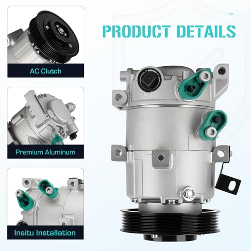AC Compressor Fit for 2014-2017 Kia Forte Koup 1.6L, 2014-2016 Forte5 1.6L, 2014-2019 Kia Soul 1.6, 2017-2017 Hyundai Elantra 1.6, Replace CO 29273C, Air Condition automotive replacement by Youxmoto - Used condition - Image 2