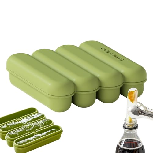 Ice Tray - 88g Rectangle Stick Maker, Flexible Soft Mould | Easy Release Reusable BPA Free, Large Giant Square Ice Maker | For W