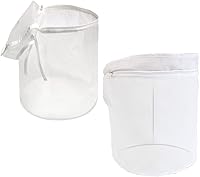Agroplus Reusable 2 Gallon 220 Micron All-Mesh Nylon Zipper Filter Bags, 2 Pack - Ideal for Juicing, Brewing & Smoothies