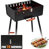Lineslife Portable Charcoal Grill, Foldable Heavy Duty Metal...