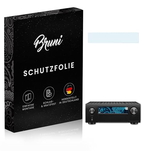 Bruni Schutzfolie kompatibel mit Denon AVC-X4700H Folie, glasklare Displayschutzfolie (2X)