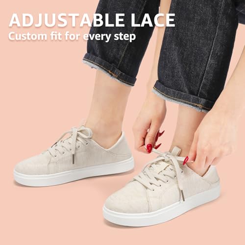 Image of STQ Women's Lace up Tennis Shoes Orthopedic Casual Sneakers | Arch Support | Plantar Fasciitis | Business, Travel, Work, Daily Wear | Lightweight