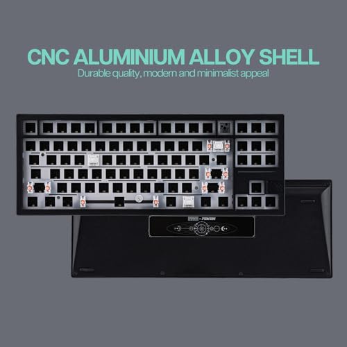 Image of EPOMAKER x Feker Galaxy80 Gaming Mechanical Keyboard Kit Gasket, Aluminium Alloy Barebone Kit, with Hot-Swappable, NKRO, for Win /Mac /Gamer (Black, Wireless Kit)