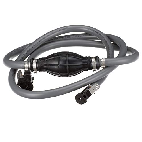 attwood 93806ELP7 Fuel Line Kit  for Johnson and Evinrude Engines, 6 Feet Long, 3/8-In. Diameter, with Hose Fittings, Black, One Size
