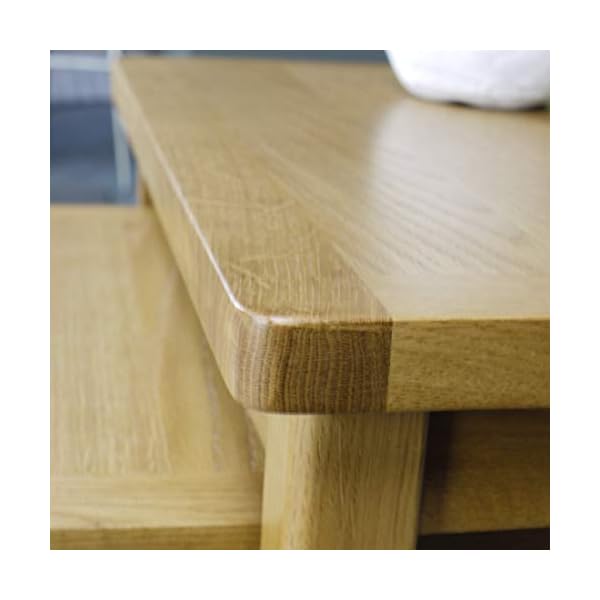 Milan Oak Nest of Tables | 3 Nesting Lounge Tables | Medium Wood Tone - Image 5