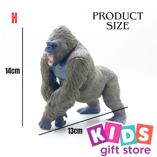 Image of Big Size Realistic Gorilla Toy for Kids 3+| 1PCS Realistic Action Figure King Kong Fight Mode Rampage Monkey Toys for Boys & Girls | Wildlife Animal Ape Figurine Decoration Item Birthday Gifts