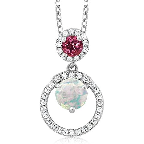 Gem Stone King Opal and Tourmaline Pendant Necklace Cover