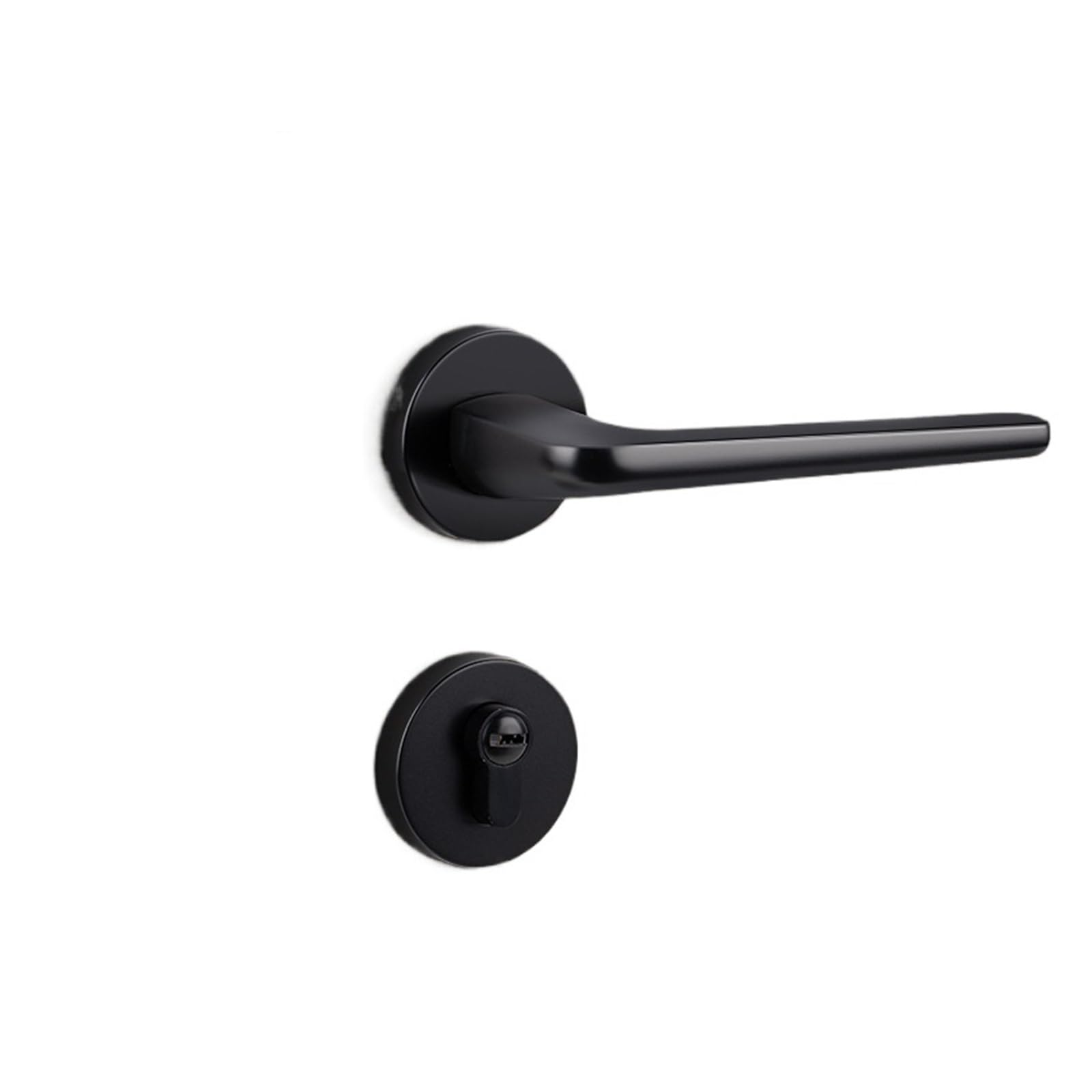 NYRXRYTCA Black zinc Alloy Room Door Lock Indoor Bedroom Magnetic Lock Split Silent Wooden Door Lock Door Handle(Yahei)