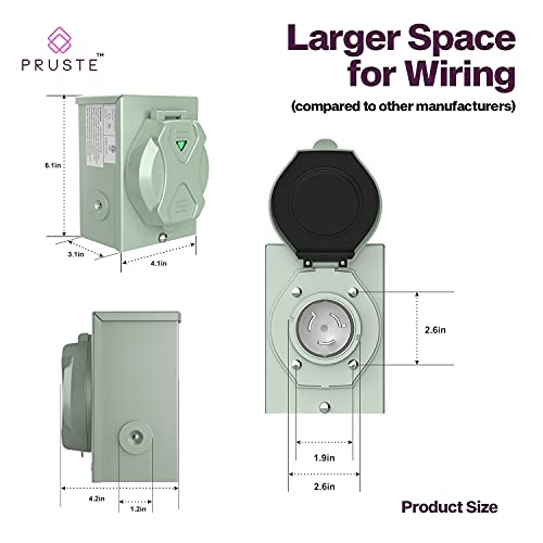 PRUSTE 50a Generator Inlet Box FEATURING EasytoUse Knockouts