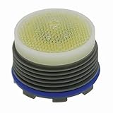 Neoperl 13 0930 5 Standard Flow PCA Cache Perlator HC Aerator, Tiny Junior Size, 2.2 GPM, Yellow/Clear Dome, Honeycomb, Aerated, M18.5 x 1 Threads, Plastic, 0.561