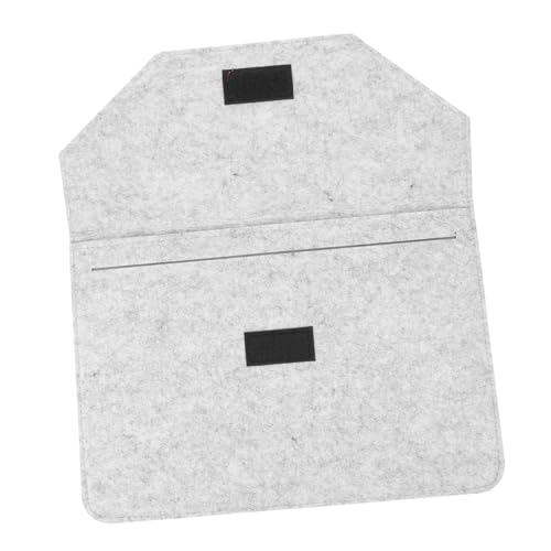 Funda para portátil de fieltro gris claro miniatura 1