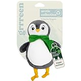 GRRREEN Dog Toys | Holiday Plush Toy Penguin Stuffed Animal for Dogs | Medium Eco Friendly Toy - Easy to Clean and Made from Non Toxic Materials