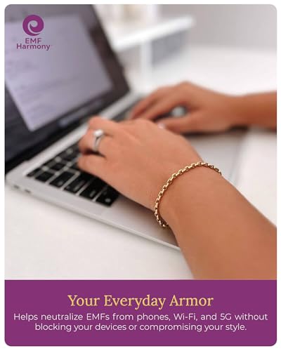 EMF Harmony Rolo Chain Bracelet – Sterling Silver or 18k Gold Vermeil with Bioresonance for Energy Balancing and Wellness – Adjustable Women’s Jewelry4