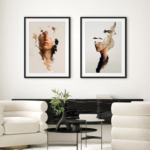 Image of upsimples 24x32 Poster Frame, Display Pictures 20x28 with Mat or 24 x 32 Without, Wall Hanging Picture Frames, Black, 1 Pack