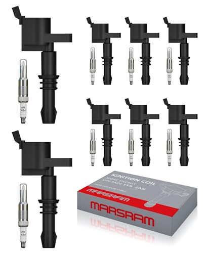 Marsram Ignition Coil Pack FD508 & Iridium Spark Plug fit for 2005 2006 2007 2008 Ford Expedition...