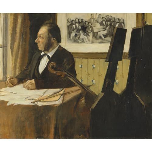 Impression Giclée Degas The Cellist Pilet Toile Décoration Murale 61x81
