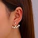 Rhinestone Star Jacket Statement Earrings for Women,14K Gold Cubic Zirconia Climber Stud Jewelry Party Prom Fashion Cartilage Earring Gifts (AA)