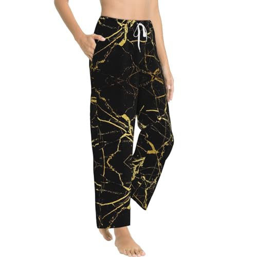 Pantalon de pyjama ample et fluide à motif chic