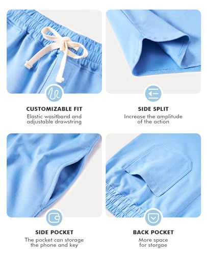 HEAVYWOOD Cotton Short Mens 5 Inch Pajamas Bottom Lounge Sleep Shorts Elastic Waist Lightweight Sleepwear with Pocket3