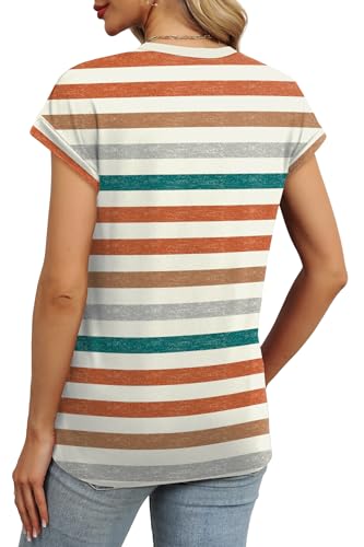 Image of Alaroo Womens Summer Tops Short Sleeve Shirts Crew Neck Cute Trendy Tunic Blouses (S-3XL)