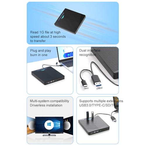 Graveur externe de CD lecture à grande vitesse pour ordinateur portable - 4