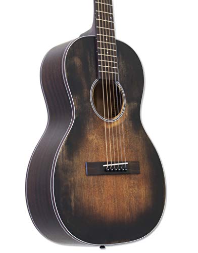Aria ARIA-131DP Delta Player 6 String Acoustic Guitar, Muddy Brown Matte Finish, Parlour Guitar  thumb #3
