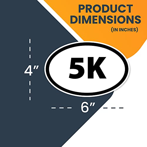 Magnet Me Up 5K Marathon Black Oval Magnet Decal, 4X6 Inches, Heavy Duty Automoitve Magnet For Car Truck Suv #TOP1