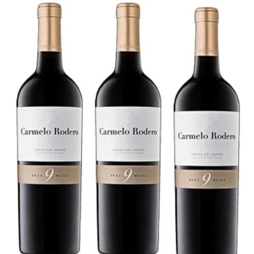 Carmelo Rodero 9 Meses Magnum, vino tinto español Tempranillo con crianza en roble, perfecto para compartir intensidad, sabor y elegancia en gran formato.| 3 botellas
