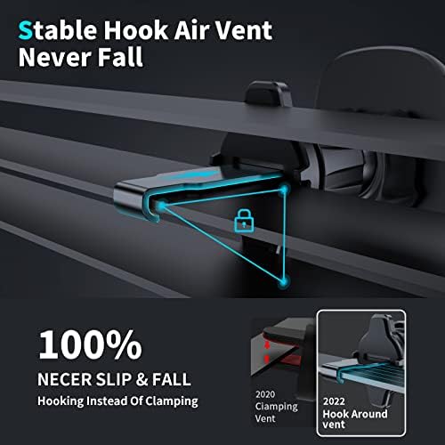 APPS2Car Magnetic Car Phone Holder, Upgrade Hook And 6*N52 Strongest Magnets,360° Rotation Air Vent Universal Car Phone Holder Magnetic Compatible For iPhone 14 13 12 11 Max Galaxy Huawei Oneplus Etc.