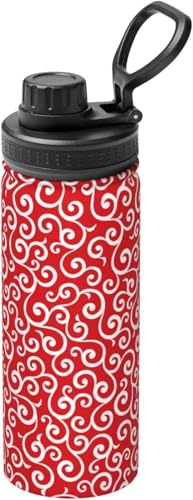 唐草模様 和柄 日本の伝統 水筒 真空断熱 保温 保冷 スポーツボトル 人気 ステンレスボトル スポーツ飲料対応 漏れない 直飲み530ml 男の子 女の子 おしゃれ 大人 子供 アニメ グッズ キャラクター