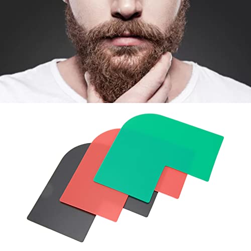 3 Pçs Modelo De Modelagem De Barba, Modelo De Guia De Costeletas De Bigode Masculino Ferramenta De E