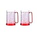 LIULIFE Tazas para congelador de 500ml, Vasos para Beber, Tazas De Cerveza Helada De Gel De Doble Pared para Fiestas Y Regalos, Jarra De Cerveza De RefrigeracióN De PláStico Transparente, Juego De 2