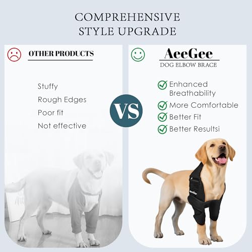 Image of Adjustable Dog Elbow Brace with Shoulder Support,Dog Front Leg Brace for Torn Ligaments, Arthritis,Post-Operative Rehabilitation, Pressure Sores(Both Leg,L)