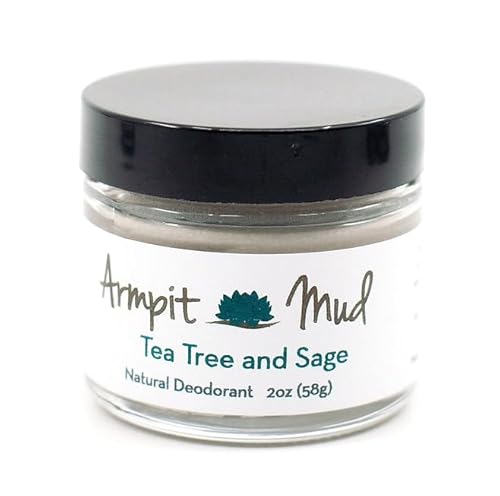 Armpit Mud (Unscented)Natural Deodorant for Women and Men with Bentonite Clay Absorbs Wetness Naturally 2 OZ Jar Paraben Free Phthalate Free