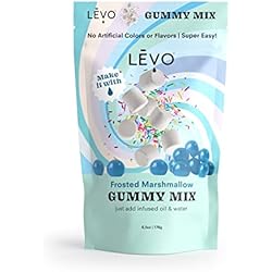 LEVO Gummy Mix-Frosted Marshmallow - اصنع العلكة المملوءة بنفسك - كل كيس يصنع 64 علكة - عبوة واحدة