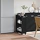 vidaXL Schrank mit Rollen Schwarz 60x22x79 cm Holzwerkstoff