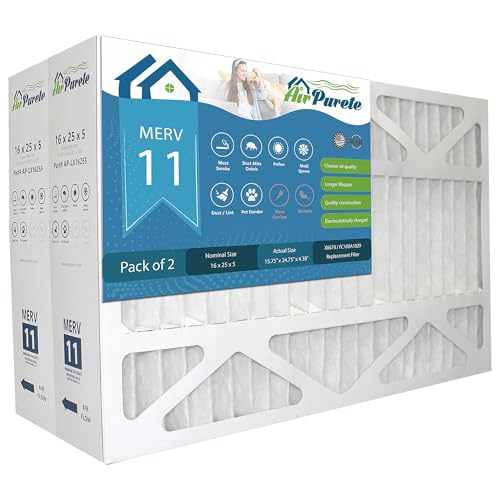 X6670, FC100A1029 Replacement Filter | AirPurete AP-LX16255 | Actual Size 15-3/4