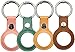 Produktbild JackRuler 2021 Tragbare Schutzhülle Kompatibel mit Apple AirTags - 4er-Pack Bluetooth Locator Tracker Ledertasche mit Schlüsselbundring, einfache Befestigung an Schlüsseln, Rucksäcken, Liner Bags