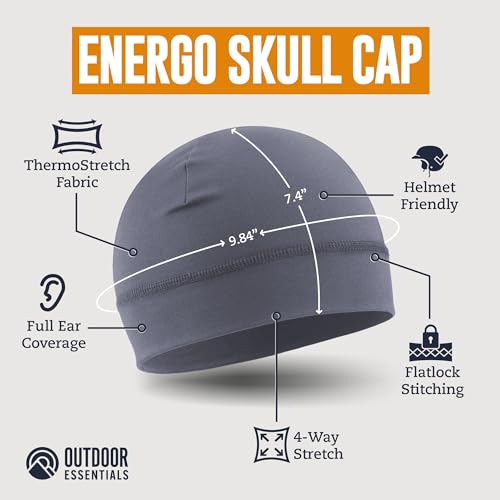 OutdoorEssentials Skull Cap for Men & Women-Helmet Liner,Winter Fleece Cycling Cap, Under Helmet Skull Cap & Running Bike Cap - Thumbnail 3