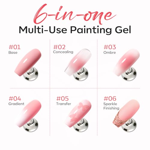 Image of modelones Pat Paint Gel Nail Polish, 2 Colors Soak Off UV Patting Gel