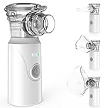 Dslive Nebuliser Machine for Adults & Kids, USB-C Rechargeable, Portable Ultrasonic Nebuliser, Handheld Nebulizer for Home Use, with 2 Masks and Mouthpiece