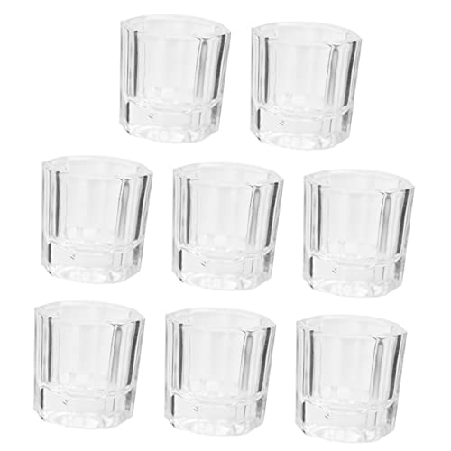 MERRYHAPY 8pcs Vasos de Vidrio para Manicura miniatura 1