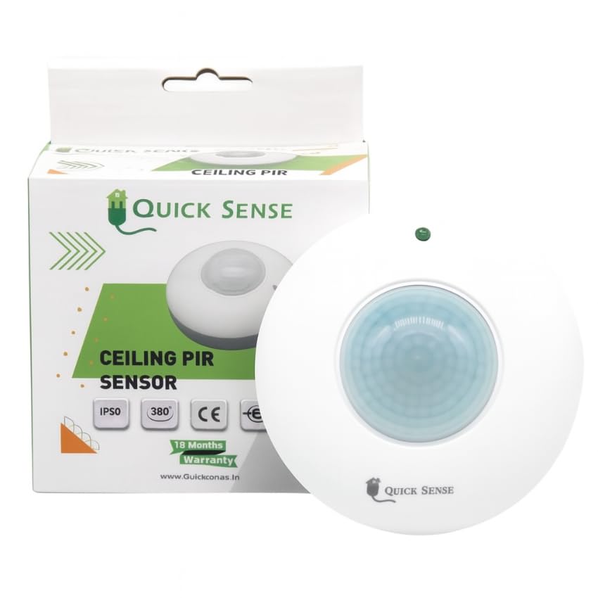 (Qs-07): 360` Ceiling-Mount Pir Motion Sensor Switch With Lux Sensor Inbuilt Energy Saving Sensor,Lux Adjustment, Time Adjustment,Automatic Sensor 220V