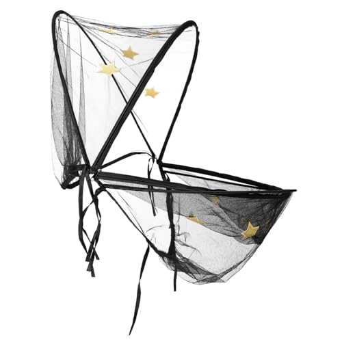 COSMEVIVI Mosquitera para Cochecito Bordado Delicado Diseño Plegable y Puerta Abierta para Fácil Acceso y Transpirable Protección contra Insectos para Paseos Seguros