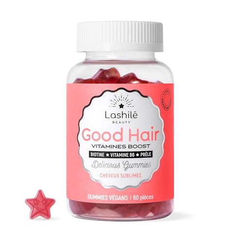 Lashilé Beauty - Complément Alimentaire Cheveux - Pousse accélèrée Croissance & Fortification des cheveux - Good Hair - Made in France - Biotine Zinc Vitamine B8 C...
