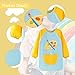 IEUDNS Kids Smock with Long Sleeves Feeding Bib for Home Birthday Drawing Handwork, L