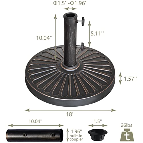 EliteShade USA Umbrella Base Stand Market Patio Outdoor
